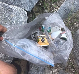 garbage left by anglers